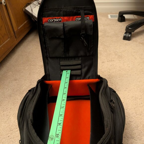 Motorcycle Tank Bag Expandable Cortech Super 2.0 18L Black Waterproof Cover EUC - Picture 5 of 8